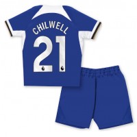 Chelsea Ben Chilwell #21 Domáci Detský futbalový dres 2023-24 Krátky Rukáv (+ trenírky)